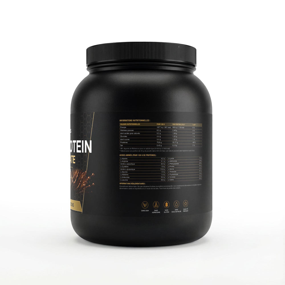 Whey Protéine chocolat Vitalis, informations nutritionnelles et acides aminés