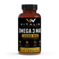 Flacon d'Oméga 3 Max 2000 mg EPA et DHA Vitalis Nutrition, 120 capsules